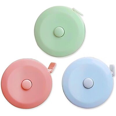 Melissa Mètre À Ruban Télescopique 3 Pièces Avec Double Échelle Pour Mesurer La Longueur, La Ligne, La Poitrine, La Taille, Les Jambes Et D'Autres Outils De Découpe Portables (bleu, Rose, Vert). Publicité Melissa Mètre À Ruban Télescopique 3 Pièces Avec Double Échelle Pour Mesurer La Longueur, La Ligne, La Poitrine, La Taille, Les Jambes Et D'Autres Outils De Découpe Portables (bleu, Rose, Vert). Publicité