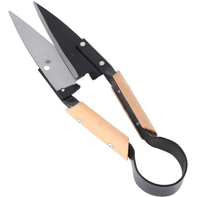 ALVIOR Ciseaux Topiaire - Lames Acier Inoxydable - Manche Bois Revêtu - 33 Cm - Pour Taille Fleurs Buis Bonsaï Haies - 1 Pièce - Publicité ALVIOR Ciseaux Topiaire - Lames Acier Inoxydable - Manche Bois Revêtu - 33 Cm - Pour Taille Fleurs Buis Bonsaï Haies - 1 Pièce - Publicité