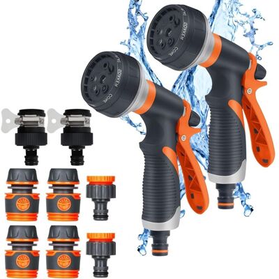 Melissa 2 Pièces Pistolet D'Arrosage, Pulvérisateur De Jardin Avec Interface, 8 Modes Réglable D'Arrosage Pistolet, Pour Jardin (orange) - Publicité Melissa 2 Pièces Pistolet D'Arrosage, Pulvérisateur De Jardin Avec Interface, 8 Modes Réglable D'Arrosage Pistolet, Pour Jardin (orange) - Publicité