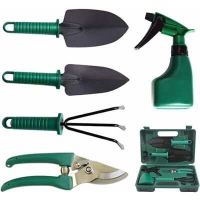 FANGMEDIA Ensemble D'Outils De Jardin Kit, 5 Pièces Outils De Jardinage Acier Inoxydable Avec Sécateur, Pelles Truelle, Râteau À Main, Arrosoir, Boîte À Outils Sécateur Pour Femmes, Hommes, Jardinier - Publicité FANGMEDIA Ensemble D'Outils De Jardin Kit, 5 Pièces Outils De Jardinage Acier Inoxydable Avec Sécateur, Pelles Truelle, Râteau À Main, Arrosoir, Boîte À Outils Sécateur Pour Femmes, Hommes, Jardinier - Publicité