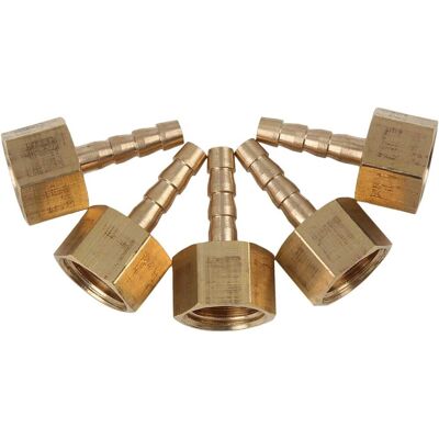 GRASSLIN 5pcs Raccord Cannelé Laiton 4mm G1/4 Npt Femelle Connecteur Tuyau Auto Moto - Publicité GRASSLIN 5pcs Raccord Cannelé Laiton 4mm G1/4 Npt Femelle Connecteur Tuyau Auto Moto - Publicité