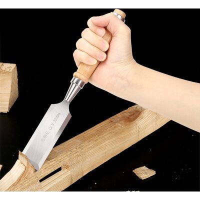 LBVIE Ciseau Plat Pour La Menuiserie, Outil De Coupe À Manche En Bois, Accessoire Industriel Durable, Acier Au Chrome-vinyle, 32 Mm - Publicité LBVIE Ciseau Plat Pour La Menuiserie, Outil De Coupe À Manche En Bois, Accessoire Industriel Durable, Acier Au Chrome-vinyle, 32 Mm - Publicité
