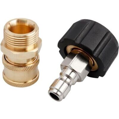 OEM 2pcs Adaptateur De Nettoyeur Haute Pression M22 Mâle M22-14 À 1/4" Adaptateurs De Tuyau Nettoyeur Haute Pression Accessoires Pour Raccord De Pistolet De Pulvérisation 5000psi - Publicité OEM 2pcs Adaptateur De Nettoyeur Haute Pression M22 Mâle M22-14 À 1/4" Adaptateurs De Tuyau Nettoyeur Haute Pression Accessoires Pour Raccord De Pistolet De Pulvérisation 5000psi - Publicité