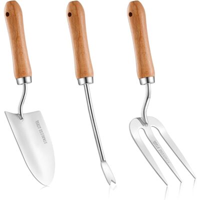 OEM Ensemble De 3 Outils De Jardinage À Manche En Bois - Publicité OEM Ensemble De 3 Outils De Jardinage À Manche En Bois - Publicité