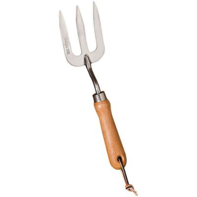Bunthaus Fourche De Jardin À Main En Acier Inoxydable Avec Manche En Bois, Outil Manuel - Publicité Bunthaus Fourche De Jardin À Main En Acier Inoxydable Avec Manche En Bois, Outil Manuel - Publicité