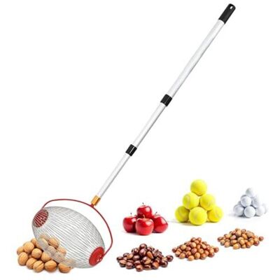 Scotch Ramasseur À Rouleaux Avec Manche Télescopique En Aluminium - Extensible Jusqu'à 120 Cm - Ramasseur De Noix Avec Grand Panier De Récolte - Publicité Scotch Ramasseur À Rouleaux Avec Manche Télescopique En Aluminium - Extensible Jusqu'à 120 Cm - Ramasseur De Noix Avec Grand Panier De Récolte - Publicité
