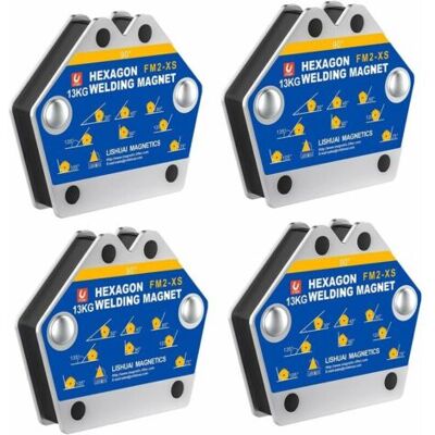 ABYSSE Aimant Soudure, 4 Pcs Soudure Aimant Force De Maintien 13kg De Soudure Equerre De Support Positionneur Magnétique 30°,45°,60°,75°,90°,105° - Publicité ABYSSE Aimant Soudure, 4 Pcs Soudure Aimant Force De Maintien 13kg De Soudure Equerre De Support Positionneur Magnétique 30°,45°,60°,75°,90°,105° - Publicité