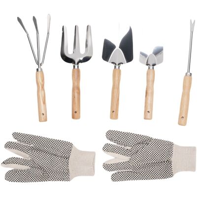 MOXIE Outils De Jardin : Pelle, Truelle, Arrache-mauvaises Herbes, Fourche À Main, Râteau, Manche En Bois Et Acier Inoxydable, Gants En Toile Inclus Pour La Culture Des Légumes Et Des Fleurs. Publicité MOXIE Outils De Jardin : Pelle, Truelle, Arrache-mauvaises Herbes, Fourche À Main, Râteau, Manche En Bois Et Acier Inoxydable, Gants En Toile Inclus Pour La Culture Des Légumes Et Des Fleurs. Publicité