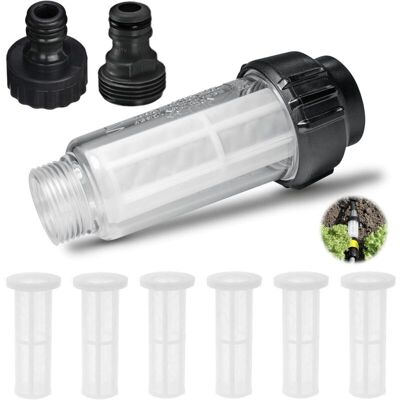 Melissa 7pcs Nettoyeurs Haute Pression Filtre Compatible Avec, Filtre À Eau Avec 6 Insert De Filtre Et Raccord D'Eau 3/4", Filtre Accessoires Pour, Pour Nettoyeur Filtre Tuyau Arrosage (7) - Publicité Melissa 7pcs Nettoyeurs Haute Pression Filtre Compatible Avec, Filtre À Eau Avec 6 Insert De Filtre Et Raccord D'Eau 3/4", Filtre Accessoires Pour, Pour Nettoyeur Filtre Tuyau Arrosage (7) - Publicité