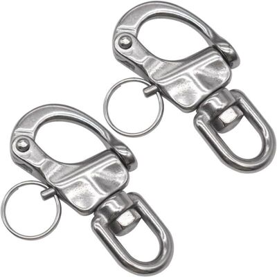 OEM Mousqueton À Œillet Pivotant, 2 Pièces, Crochet À Manille En Acier Inoxydable, Manille À Dégagement Rapide, Mousqueton Robuste, Clip En D Pour Yachts Et Bateaux De Plaisance. Publicité OEM Mousqueton À Œillet Pivotant, 2 Pièces, Crochet À Manille En Acier Inoxydable, Manille À Dégagement Rapide, Mousqueton Robuste, Clip En D Pour Yachts Et Bateaux De Plaisance. Publicité