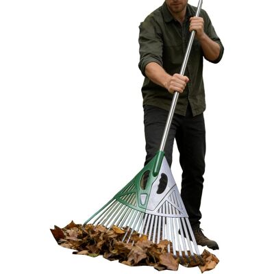 OEM Garden Leaf Rake, Wide Long Handle, Ergonomic Grabber With Sturdy Grip, Heavy Duty Tool With Comfort, Modern Landscaping Style, Accessory For Yard Grass Gardening Shrub Debris 760g - Publicité OEM Garden Leaf Rake, Wide Long Handle, Ergonomic Grabber With Sturdy Grip, Heavy Duty Tool With Comfort, Modern Landscaping Style, Accessory For Yard Grass Gardening Shrub Debris 760g - Publicité