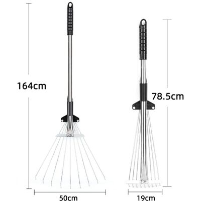 ACQUAVIVASTORE Râteau À Fils Rétractable — Râteau À Feuilles Pour Jardin Domestique — Râteau De Jardinage Réglable À Dents En Acier Inoxydable - Publicité ACQUAVIVASTORE Râteau À Fils Rétractable — Râteau À Feuilles Pour Jardin Domestique — Râteau De Jardinage Réglable À Dents En Acier Inoxydable - Publicité