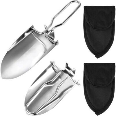 KOMIRO 2pcs Outils De Jardinage, Pelle De Jardin En Acier Inoxydable, Transplantoirs De Jardinage Avec 2 Pochettes De Transport, Pelle Pliante - Publicité KOMIRO 2pcs Outils De Jardinage, Pelle De Jardin En Acier Inoxydable, Transplantoirs De Jardinage Avec 2 Pochettes De Transport, Pelle Pliante - Publicité