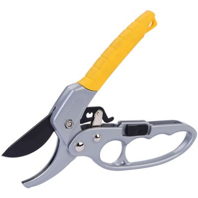 Scotch Sécateur À Crémaillère 20cm Avec Enclume Et Cliquet Automatique. Cisaille Haies Jardin Coupe Branches Ø20 Mm A - Publicité Scotch Sécateur À Crémaillère 20cm Avec Enclume Et Cliquet Automatique. Cisaille Haies Jardin Coupe Branches Ø20 Mm A - Publicité