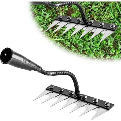 JUSCH Râteau De Jardin 8 Dents En Acier Au Carbone – Outil De Désherbage Et Déchaumage – Durable Pour Terre Et Pelouse – 30x20x10 Cm - Publicité JUSCH Râteau De Jardin 8 Dents En Acier Au Carbone – Outil De Désherbage Et Déchaumage – Durable Pour Terre Et Pelouse – 30x20x10 Cm - Publicité