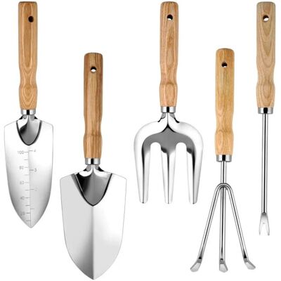BRINSEA Ensemble D'Outils De Jardinage 5 Pièces, Outils De Jardinage Avec Manche En Bois - Publicité BRINSEA Ensemble D'Outils De Jardinage 5 Pièces, Outils De Jardinage Avec Manche En Bois - Publicité