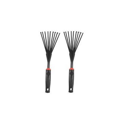 OEM 2 Pièces Râteau De Jardin Ergonomique Plastique Noir Lot De Outils De Désherbage Pratiques Pour Jardinage Ameublissement Et Entretien Des Plantes - Publicité OEM 2 Pièces Râteau De Jardin Ergonomique Plastique Noir Lot De Outils De Désherbage Pratiques Pour Jardinage Ameublissement Et Entretien Des Plantes - Publicité