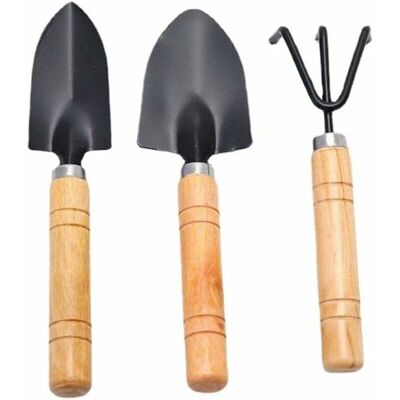 AQUAFORGE Ensemble De 3 Outils De Jardin : Bêche, Truelles À Manches En Bois, Outils Pour Bonsaï - Publicité AQUAFORGE Ensemble De 3 Outils De Jardin : Bêche, Truelles À Manches En Bois, Outils Pour Bonsaï - Publicité