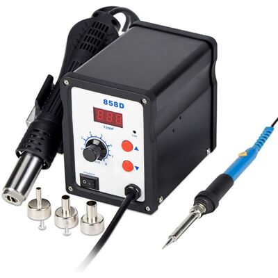 Melissa 858d Station Air Chaud, Techextra Soudeur A Air Chaud, Hot-air Soldering Rework Station Led Digital Affichage 100-480°c, 700w Station Reprise Air Chaud Avec 3 Buse - Publicité Melissa 858d Station Air Chaud, Techextra Soudeur A Air Chaud, Hot-air Soldering Rework Station Led Digital Affichage 100-480°c, 700w Station Reprise Air Chaud Avec 3 Buse - Publicité