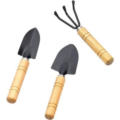 BRINSEA Ensemble D'Outils De Jardinage 3 Pièces Mini Pelle Râteau Et Bêche Manche En Bois Ensemble D'Outils De Jardinage - Publicité BRINSEA Ensemble D'Outils De Jardinage 3 Pièces Mini Pelle Râteau Et Bêche Manche En Bois Ensemble D'Outils De Jardinage - Publicité