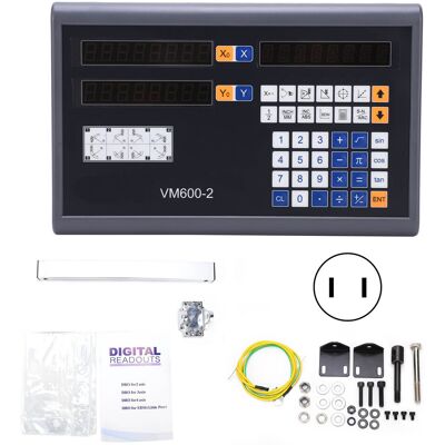 SJLERST Affichage Numérique À 2 Axes, Encodeur Lcd De Haute Précision Avec Clavier Tactile, Prise Us Robuste (125v) - Publicité SJLERST Affichage Numérique À 2 Axes, Encodeur Lcd De Haute Précision Avec Clavier Tactile, Prise Us Robuste (125v) - Publicité