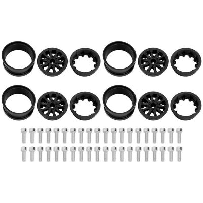 LEDE Lot De 4 Jantes De 2,2 Pouces En Nylon Noir Pour Voitures Rc Axial Scx10, Wraith Et Rr10 (échelle 1/10). Publicité LEDE Lot De 4 Jantes De 2,2 Pouces En Nylon Noir Pour Voitures Rc Axial Scx10, Wraith Et Rr10 (échelle 1/10). Publicité