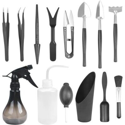 MOXIE 14 Pièces Outil De Jardin Petit, Mini Outils De Jardinage Outil De Bonsaï, Mini Outil De Plantation Pour Plante En Pot, Plantation Succulente - Publicité MOXIE 14 Pièces Outil De Jardin Petit, Mini Outils De Jardinage Outil De Bonsaï, Mini Outil De Plantation Pour Plante En Pot, Plantation Succulente - Publicité