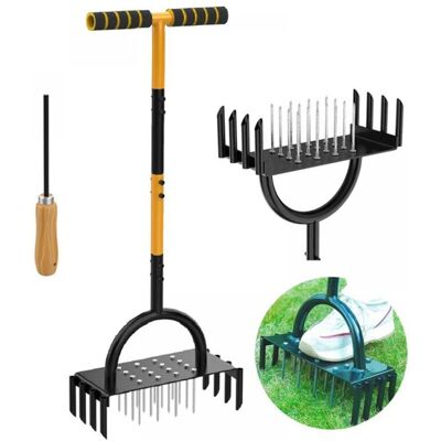 OEM Aérateur Gazon, 96cm Aérateurs Gazon Manuels, Aérateur De Pelouse Manuel Pour Entretien Jardin/cour, Aérateur De Pelouse, Poignée En T Antidérapante, Aérateur Manuel - 24 Dents-dou - Publicité OEM Aérateur Gazon, 96cm Aérateurs Gazon Manuels, Aérateur De Pelouse Manuel Pour Entretien Jardin/cour, Aérateur De Pelouse, Poignée En T Antidérapante, Aérateur Manuel - 24 Dents-dou - Publicité