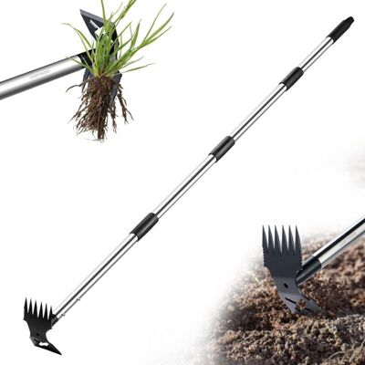 Scotch Extracteur De Mauvaises Herbes Avec Long Manche De 150 Cm, Outil De Jardinage Manuel 2 En 1, Râteau Et Binette De Jardin, Traction De Désherbage Robuste Pour Cour, Pelouse, Terrasse, - Publicité Scotch Extracteur De Mauvaises Herbes Avec Long Manche De 150 Cm, Outil De Jardinage Manuel 2 En 1, Râteau Et Binette De Jardin, Traction De Désherbage Robuste Pour Cour, Pelouse, Terrasse, - Publicité