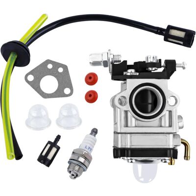 ABCRITAL Carburateur Pour Moteur De Débroussailleuse 52cc 49cc 43cc, Kit Carbu Avec Joint, Tuyau, Bougie D'Allumage Et Filtre À Essence - Publicité ABCRITAL Carburateur Pour Moteur De Débroussailleuse 52cc 49cc 43cc, Kit Carbu Avec Joint, Tuyau, Bougie D'Allumage Et Filtre À Essence - Publicité