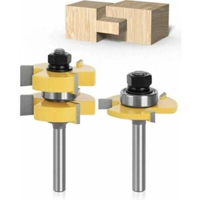 ABYSSE 8mm Queue Langue Appariée Et Fraise De Rainure Set 3 Dents Forme T Cutter En Bois De Coupe Outil De Travail Du Bois - Publicité ABYSSE 8mm Queue Langue Appariée Et Fraise De Rainure Set 3 Dents Forme T Cutter En Bois De Coupe Outil De Travail Du Bois - Publicité