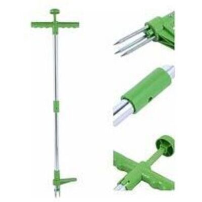 ABYSSE Extracteur De Mauvaises Herbes Et Outil D'Extraction De Racine De Désherbeur Vertical Rotatif Télescopique Avec Poignée En Acier Et Désherbeur De Jardin Manuel À 3 Griffes - Publicité ABYSSE Extracteur De Mauvaises Herbes Et Outil D'Extraction De Racine De Désherbeur Vertical Rotatif Télescopique Avec Poignée En Acier Et Désherbeur De Jardin Manuel À 3 Griffes - Publicité