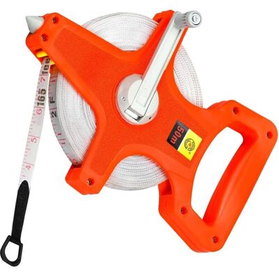 MOXIE 50 Mètres Darpenteur, Mètre Ruban En Fibre De Verre Double Face, Orange - Publicité MOXIE 50 Mètres Darpenteur, Mètre Ruban En Fibre De Verre Double Face, Orange - Publicité