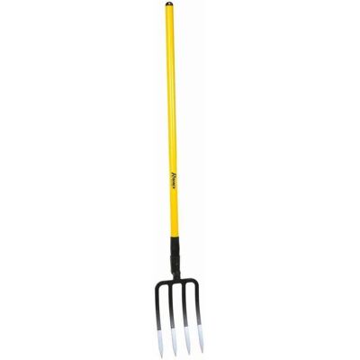 Fourche Bêche 4 Dents - Manche Creux 110 Cm - Outil De Jardinage Pratique - Idéale Pour Le Travail Du Sol - D-work - Publicité Fourche Bêche 4 Dents - Manche Creux 110 Cm - Outil De Jardinage Pratique - Idéale Pour Le Travail Du Sol - D-work - Publicité