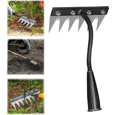 XISRENS Râteau De Désherbage 5/6/7/8 Dents, Outil De Désherbage Avec Manche, Râteau De Jardin En Métal Robuste, Râteau Pour Désherber, Ameublir Le Sol Et Semer (6 Dents) - Publicité XISRENS Râteau De Désherbage 5/6/7/8 Dents, Outil De Désherbage Avec Manche, Râteau De Jardin En Métal Robuste, Râteau Pour Désherber, Ameublir Le Sol Et Semer (6 Dents) - Publicité