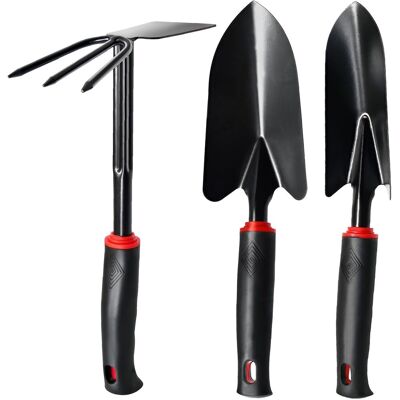 Generic 3 Pièces Cultivateur Rateau Pelle Jardinage Antidérapants Transplantoirs, Rateau À Fleurs, Outils Jardinage Pour Repiquage Et Entretien - Publicité Generic 3 Pièces Cultivateur Rateau Pelle Jardinage Antidérapants Transplantoirs, Rateau À Fleurs, Outils Jardinage Pour Repiquage Et Entretien - Publicité