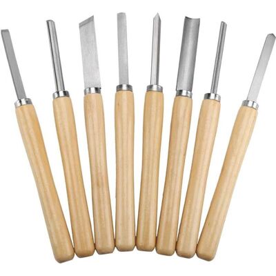 OEM Ensemble De 8 Ciseaux À Bois Hss – Métal De Haute Qualité – Poignée En Bois Confortable – Pour Sculpture Et Coupe Précise - Publicité OEM Ensemble De 8 Ciseaux À Bois Hss – Métal De Haute Qualité – Poignée En Bois Confortable – Pour Sculpture Et Coupe Précise - Publicité