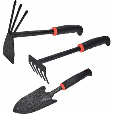 ECHOO Ensemble D'Outils De Jardinage, Outils De Jardin 3 Pièces Kit, Kits D'Outils Jardin, Binette À Main, Râteau À Main, Petite Pelle De Jardinage, Pour Ameublir Le Sol, Désherber, Transplanter - Publicité ECHOO Ensemble D'Outils De Jardinage, Outils De Jardin 3 Pièces Kit, Kits D'Outils Jardin, Binette À Main, Râteau À Main, Petite Pelle De Jardinage, Pour Ameublir Le Sol, Désherber, Transplanter - Publicité