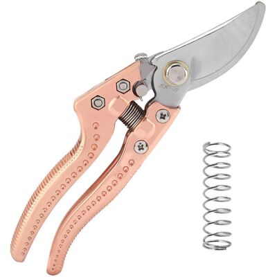 Melissa Sécateur Jardin Sk-5 Alliage Aluminium Or Rose, Pour Élagage Plantes - Publicité Melissa Sécateur Jardin Sk-5 Alliage Aluminium Or Rose, Pour Élagage Plantes - Publicité