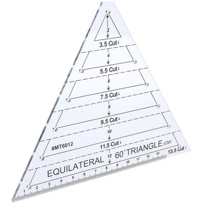 HONORNIC Règle De Quilting Triangulaire Équilatérale À 60 Degrés, En Acrylique Haute Transparence, Échelle Originale, Pour Tailleur. Publicité HONORNIC Règle De Quilting Triangulaire Équilatérale À 60 Degrés, En Acrylique Haute Transparence, Échelle Originale, Pour Tailleur. Publicité