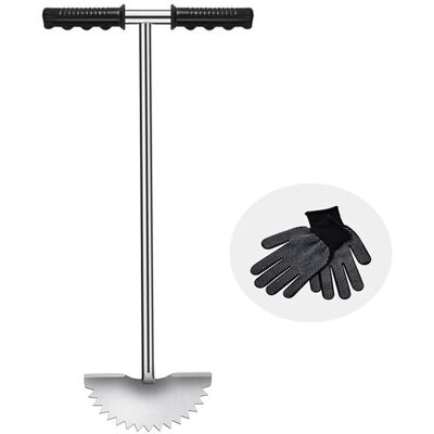 IRISFR Lntyq Outil De Pelouse, 37 Pouces En Acier Inoxydable Edger De Pelouse Manuelle, Edger À L'Herbe Manuelle Avec Poignée T-grip, Coupe-gazon À Dents De Scie Pour Cour, Jardin, Aménagement Paysager - Publicité IRISFR Lntyq Outil De Pelouse, 37 Pouces En Acier Inoxydable Edger De Pelouse Manuelle, Edger À L'Herbe Manuelle Avec Poignée T-grip, Coupe-gazon À Dents De Scie Pour Cour, Jardin, Aménagement Paysager - Publicité