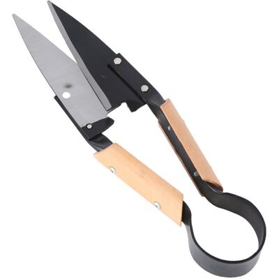 OEM Ciseaux Cisaille Topiaire Tradition - Avec Etui - 33 Cm - Sécateur De Jardin En Acier Inox Et Manche Revêtement Bois - Idéal Pour Tailler Vos Fleurs, Buis, Bonsaï, Haies, Herbe - Publicité OEM Ciseaux Cisaille Topiaire Tradition - Avec Etui - 33 Cm - Sécateur De Jardin En Acier Inox Et Manche Revêtement Bois - Idéal Pour Tailler Vos Fleurs, Buis, Bonsaï, Haies, Herbe - Publicité