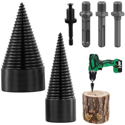 RYTTGOP 2 - Fendeuse À Bois - Foret Conique - Acier Au Carbone - Pour Marteau Électrique - Compatible Chêne Et Noyer - Noir - 42x32 Cm - Publicité RYTTGOP 2 - Fendeuse À Bois - Foret Conique - Acier Au Carbone - Pour Marteau Électrique - Compatible Chêne Et Noyer - Noir - 42x32 Cm - Publicité