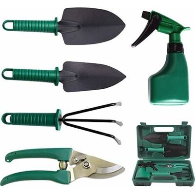 BUDO Ensemble D'Outils De Jardin Kit, 5 Pièces Outils De Jardinage Acier Inoxydable Avec Sécateur, Pelles Truelle, Râteau À Main, Arrosoir, Boîte À Outils Sécateur Pour Femmes, Hommes, Jardinier - Publicité BUDO Ensemble D'Outils De Jardin Kit, 5 Pièces Outils De Jardinage Acier Inoxydable Avec Sécateur, Pelles Truelle, Râteau À Main, Arrosoir, Boîte À Outils Sécateur Pour Femmes, Hommes, Jardinier - Publicité