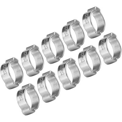 WEYTOLL 10pcs En Fer Zinc Galvanisé À Deux Colliers De Tuyau D'Oreille 5-23 Mm Pour Tube De Tuyau À Essence Fule (13-15 Mm) - Publicité WEYTOLL 10pcs En Fer Zinc Galvanisé À Deux Colliers De Tuyau D'Oreille 5-23 Mm Pour Tube De Tuyau À Essence Fule (13-15 Mm) - Publicité