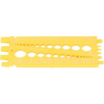 WEYTOLL Outil De Mesure De Boulon, Jauge De Filetage D'Écrou Portable Intégrée En Plastique, Échelle En Pouces Et En Millimètres, Jaune - Publicité WEYTOLL Outil De Mesure De Boulon, Jauge De Filetage D'Écrou Portable Intégrée En Plastique, Échelle En Pouces Et En Millimètres, Jaune - Publicité