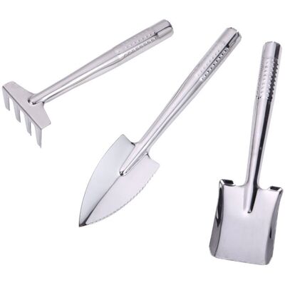 FOGSHIELD Ensemble D'Outils De Jardin En Acier Inoxydable, Mini Râteau, Truelle Et Pelle Pour Semis, Bonsaï, Plantes Grasses, Herbes, Terrariums Et Plantations - Publicité FOGSHIELD Ensemble D'Outils De Jardin En Acier Inoxydable, Mini Râteau, Truelle Et Pelle Pour Semis, Bonsaï, Plantes Grasses, Herbes, Terrariums Et Plantations - Publicité