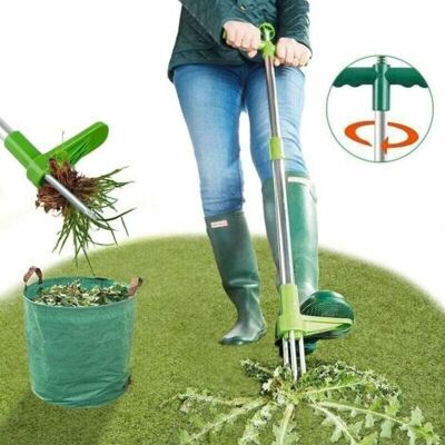 ABYSSE Extracteur De Mauvaises Herbes, Outil À Main De Désherbage Debout, Outil De Désherbage De Jardin À Long Manche De 39 Po Avec 3 Griffes En Acier Inoxydable, Pédale Et Ramasseur Robustes Pour Cour, Pelo - Publicité ABYSSE Extracteur De Mauvaises Herbes, Outil À Main De Désherbage Debout, Outil De Désherbage De Jardin À Long Manche De 39 Po Avec 3 Griffes En Acier Inoxydable, Pédale Et Ramasseur Robustes Pour Cour, Pelo - Publicité