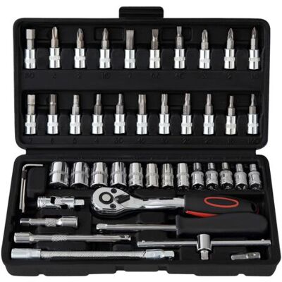 NO BRAND Pair - Coffret Multi-outils 46 Pcs – Acier Cr-v Haute Qualité – Mécanisme 72 Dents – Caisse À Outils Robuste Pour Rangement Et Transport - Publicité NO BRAND Pair - Coffret Multi-outils 46 Pcs – Acier Cr-v Haute Qualité – Mécanisme 72 Dents – Caisse À Outils Robuste Pour Rangement Et Transport - Publicité