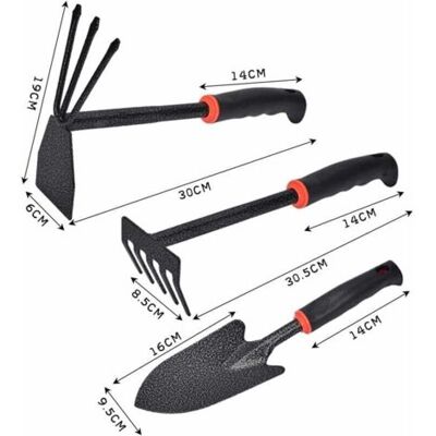 Nalookamic Ensemble Doutils De Jardinage, Outils De Jardin 3 Pièces Kit, Kits Doutils Jardin, Binette À Main, Râteau À Main, Petite Pelle De Jardinage - Publicité Nalookamic Ensemble Doutils De Jardinage, Outils De Jardin 3 Pièces Kit, Kits Doutils Jardin, Binette À Main, Râteau À Main, Petite Pelle De Jardinage - Publicité